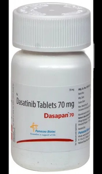 A box of Dasatinib 70mg Generic Tablets