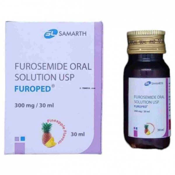 A box and a bottle of Oral Solution of generic Furosemide (10 mg/ml) 