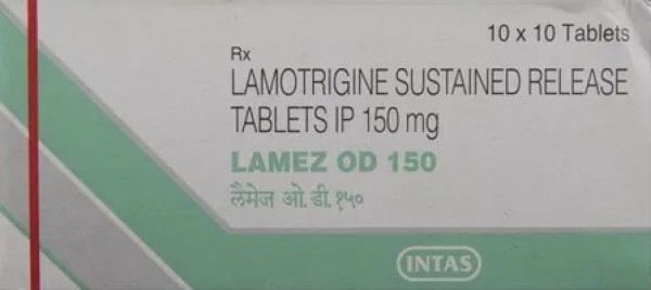 Box of Lamotrigine 150mg tablets