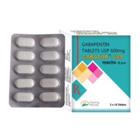 Box and blister strip of generic Gabapentin 600mg capsule