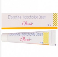 A box and a tube of eflornithine hydrochloride