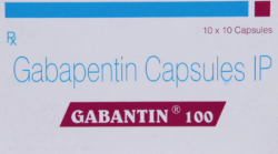 A box of generic Neurontin 100mg capsules - Gabapentin