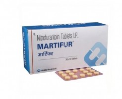 A strip pack of generic Nitrofurantoin 100 mg Tablet