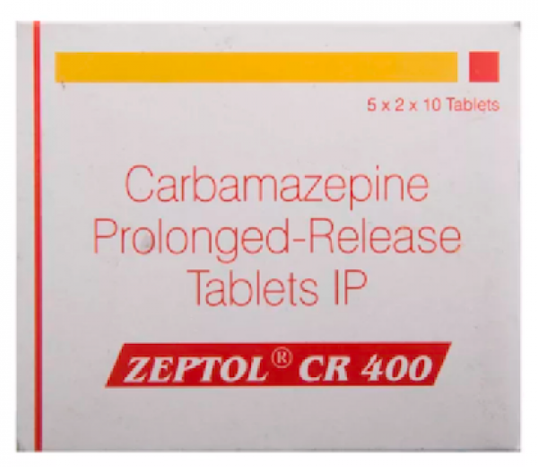 A box of generic Carbamazepine 400mg Tablet