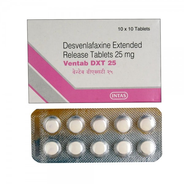 Box and strip of Desvenlafaxine 25mg Generic Pills