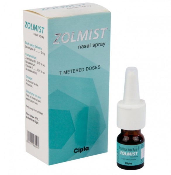 Zomig 5mg Generic Nasal Spray 7 MDI in a Bottle